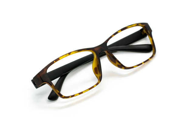 istock Modern fashionable spectacles isolated on white background, Perfect reflection, Glasses 808441976