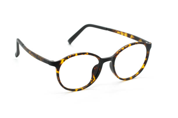 istock Modern fashionable spectacles isolated on white background, Perfect reflection, Glasses 808442044