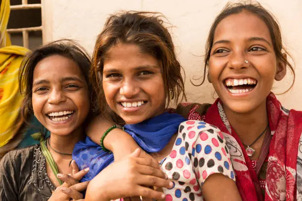 Photo of Group of happy gypsy indian children (Family)