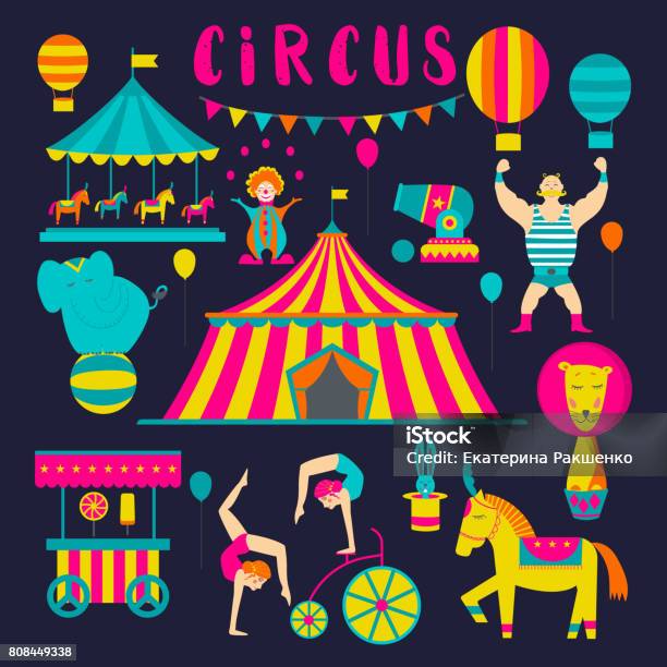 Amazing Circus Vector Circus Poster Vector Stock Illustration - Download Image Now - Acrobat ...