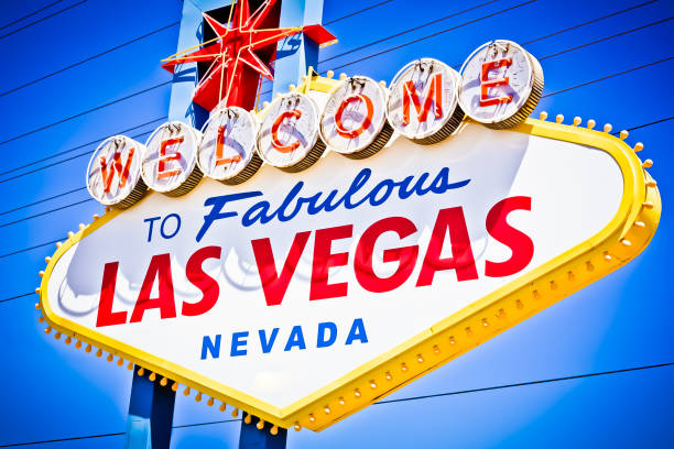 라스베이거스 팻말 - welcome to fabulous las vegas sign las vegas metropolitan area casino neon light 뉴스 사진 이미지