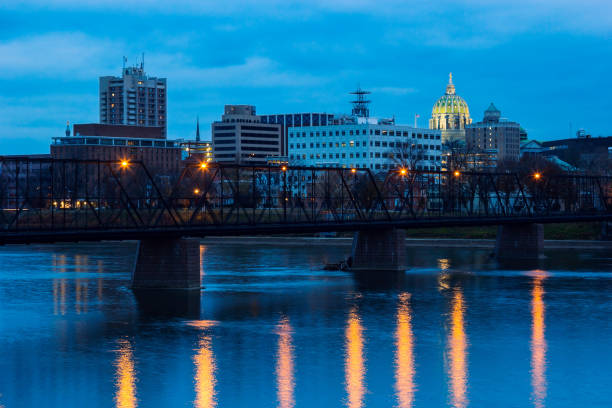 istock Panorama of Harrisburg at night 808501760