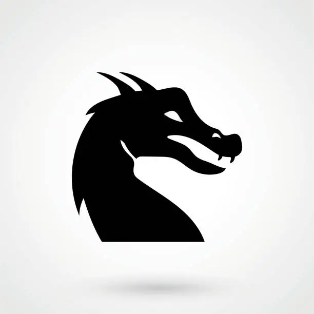 Vector illustration of dragon icon