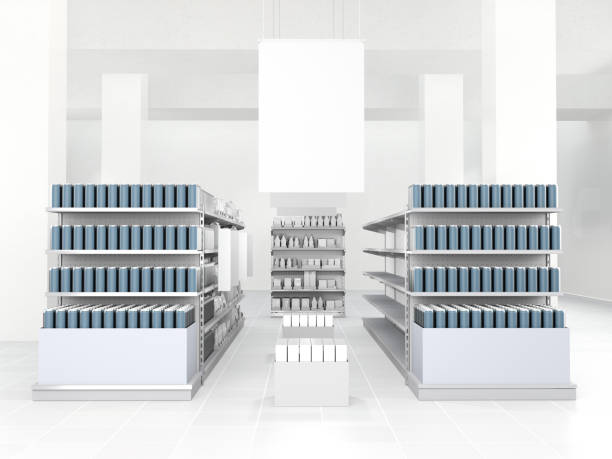 istock Supermarket  interior with hangers 808511308