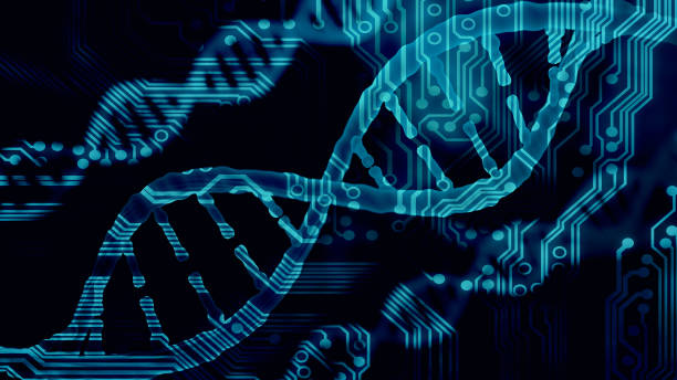 dna와 단백질의 생물 공학 생물 정보학 개념 - dna chip 뉴스 사진 이미지