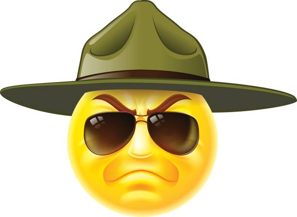 emoticon-feldwebel - sergeant stock-grafiken, -clipart, -cartoons und -symbole