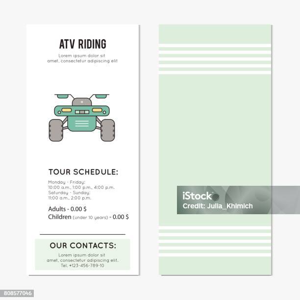 Atv Riding Ribbon Atv Riding Vertical Banner Stock Illustration - Download Image Now ...