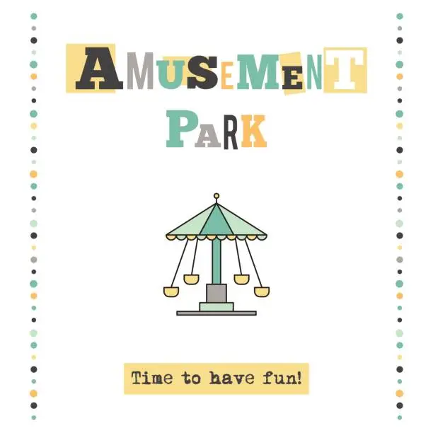 Vector illustration of Amusement park banner