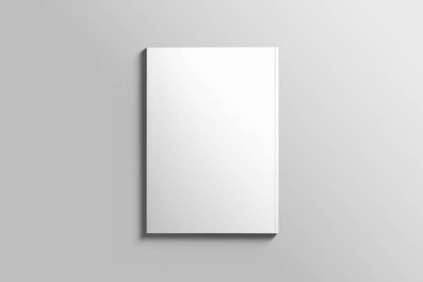 istock Blank A4 photorealistic brochure mockup on light grey background. 808599560