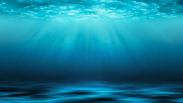 istock Sunbeams and Sea deep or ocean underwater as a background. 808676554
