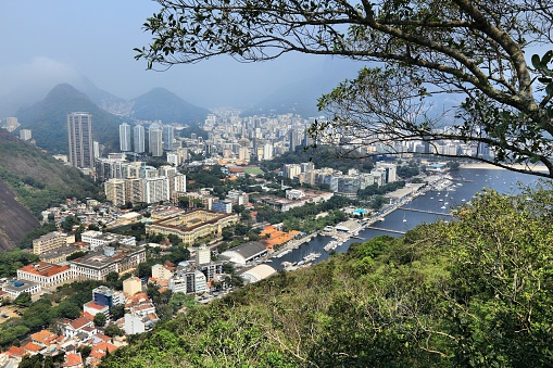 Rio de Janeiro, Brazil - city view with Botafogo and Urca districts.