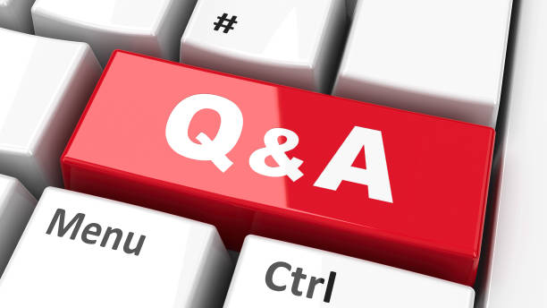 tastiera del computer q & a #2 - faq connection computer keyboard learning foto e immagini stock