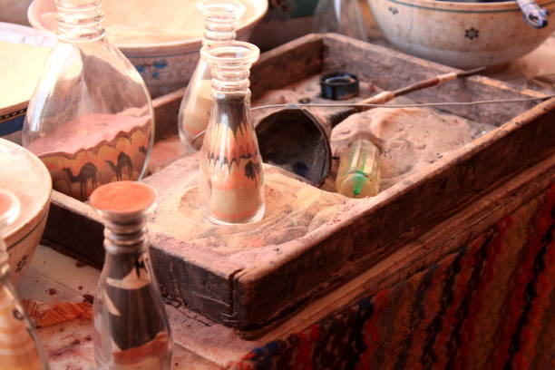 istock Making traditional Sand Bottles souvenirs, Petra , Jordan 808706022