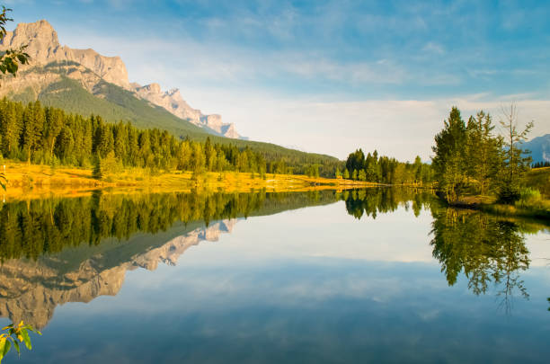 istock Mountain reflection of Mount Rundle 808744796