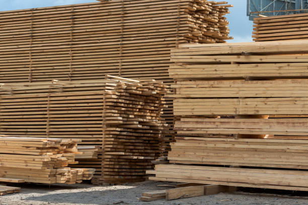 istock Lumber, boards and timber lie in a pile 808747286