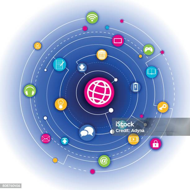 Digital Connection Vector Digital Connection Stock Illustration - Download Image Now - Abstract ...