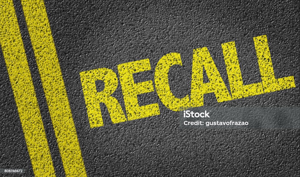 Recall Recall road sign Product Recall Stock Photo