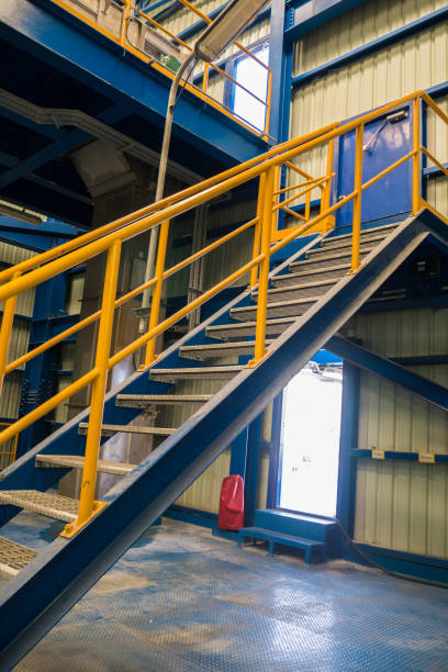 istock ladder steel structure in factory 808773740