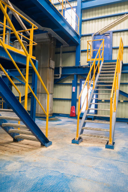 istock ladder steel structure in factory 808773772