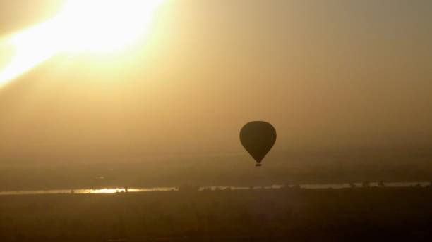 istock Sunset seen from a hot air balloon 808779282