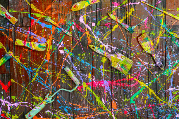 istock Canvas, Artist, Make-Up Brush, Painted Image, Acrylic Painting 808784454