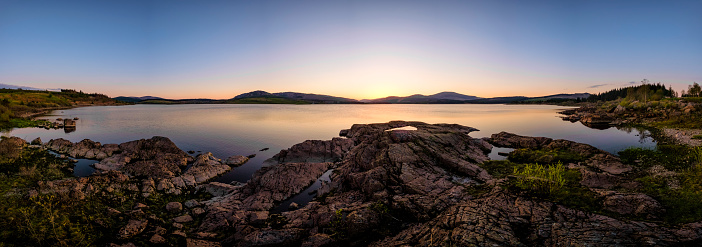 Clatteringshaws Loch in the Galloway Forest Park - Scotland  (7 shots stitched)