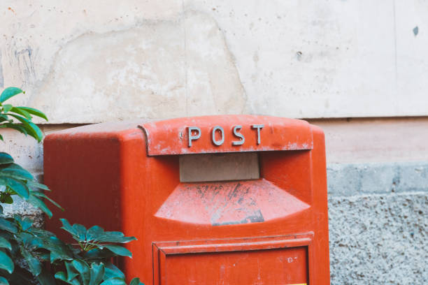 istock Close-up of old metallic mail post letter box 808828102