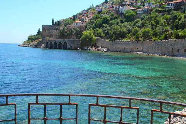 view to  ancient shipyard in alanya turkey