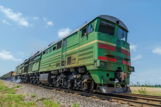 istock green locomotive in motion on the railway 808867406