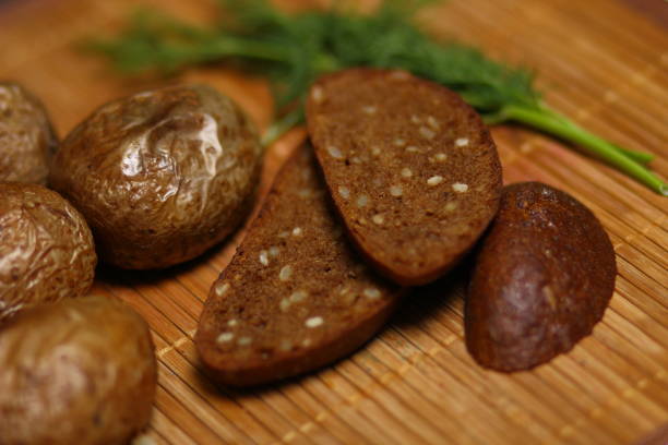 istock Potatoes cooked in the oven, with a golden crust 808896808