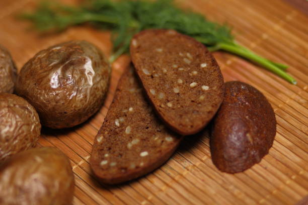 istock Potatoes cooked in the oven, with a golden crust 808897192