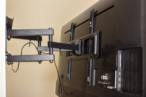 istock LCD display on the TV bracket. Swivel bracket for TV 808913466