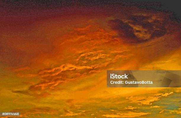 Red Sky Stock Photo - Download Image Now - 1980-1989, Archival, Cloud - Sky