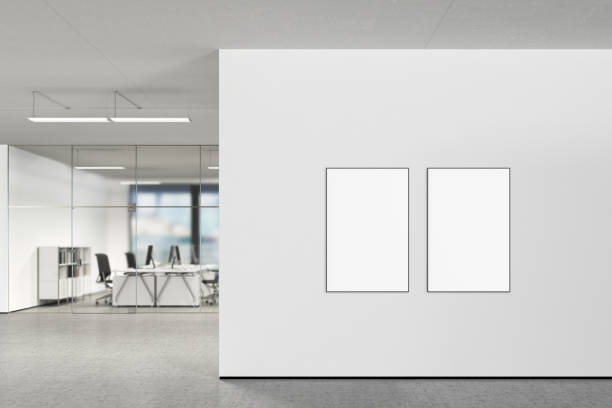 istock Blank poster on the wall in modern office 808944838