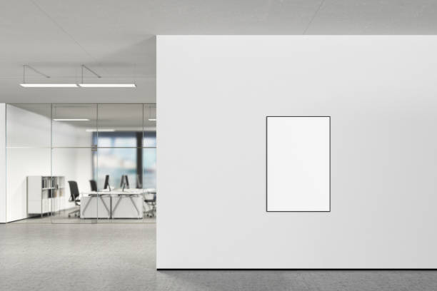 istock Blank poster on the wall in modern office 808946862