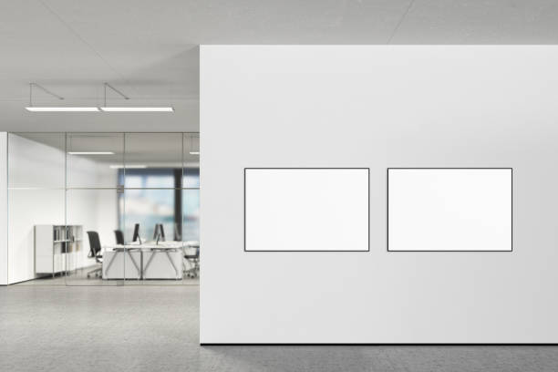 istock Blank poster on the wall in modern office 808947448