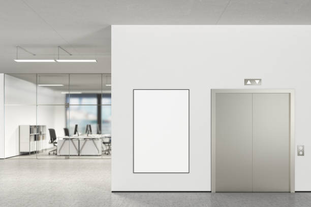 istock Blank poster on the wall in modern office 808948200