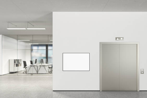 istock Blank poster on the wall in modern office 808960408
