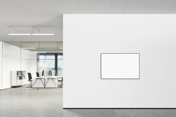 istock Blank poster on the wall in modern office 808965814