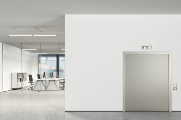 istock Blank poster on the wall in modern office 808967580