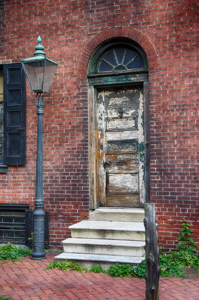 istock Old Door and Lamp 808969330