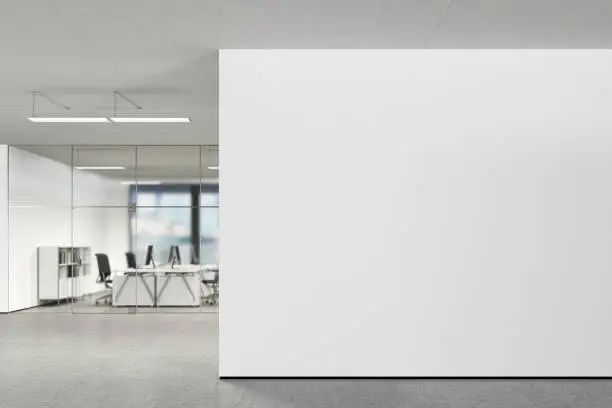 Photo of Blank wall in modern office