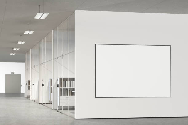 istock Blank poster on the wall in modern office 808970292