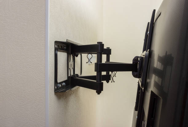 istock TV bracket LED display. Swivel bracket for TV. 808970372
