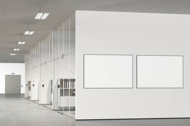 istock Blank poster on the wall in modern office 808970686