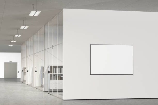 istock Blank poster on the wall in modern office 808975742