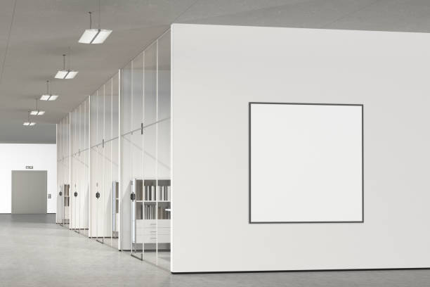 istock Blank poster on the wall in modern office 808980326