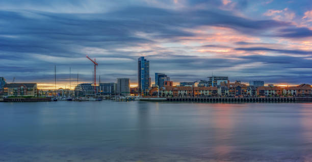Vibrant twilight capture on the UK's south coast