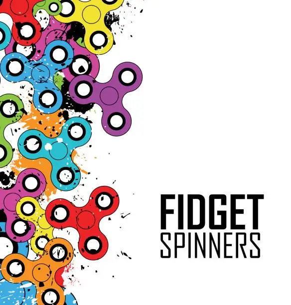 Vector illustration of Fidget spinners