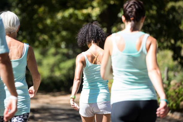 istock Marathon athletes walking in the park 809056424